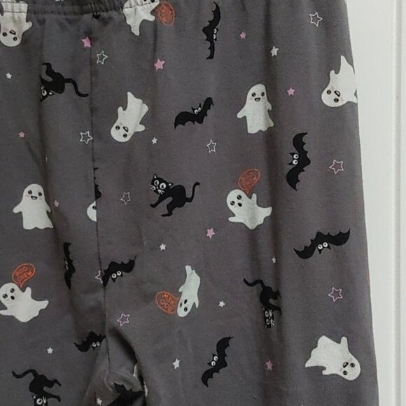 3/$25 George EUC Halloween gray leggins size 10/12 cats ghosts bats pattern - Picture 2 of 4